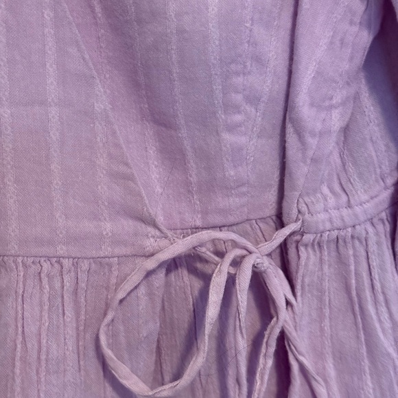American Eagle Peplum Wrap Style Blouse Lavender Large Boho - Picture 5 of 6